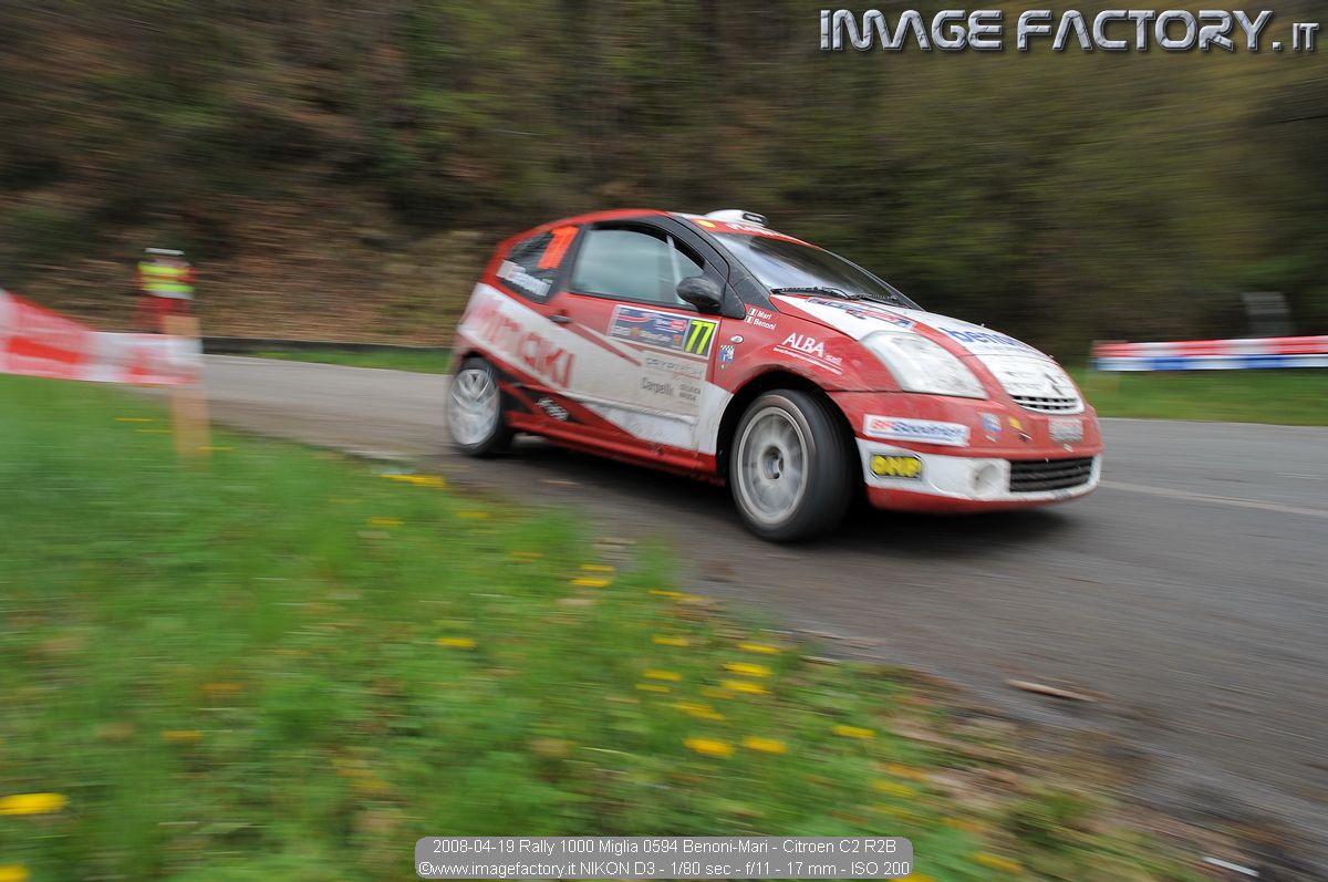 2008-04-19 Rally 1000 Miglia 0594 Benoni-Mari - Citroen C2 R2B